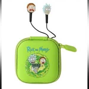 Rick And Morty Wired Earbuds 3.5mm Jack No Microphone
